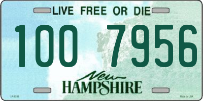 NH license plate 1007956