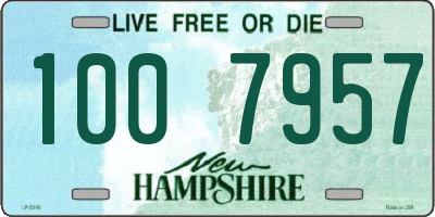 NH license plate 1007957