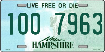 NH license plate 1007963