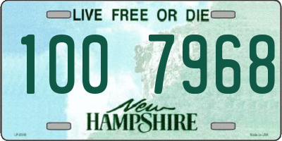 NH license plate 1007968