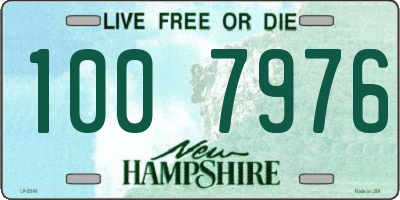 NH license plate 1007976