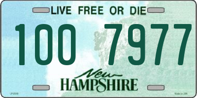 NH license plate 1007977