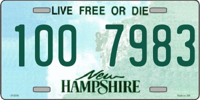 NH license plate 1007983