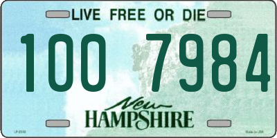 NH license plate 1007984