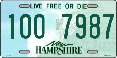 NH license plate 1007987