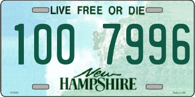 NH license plate 1007996