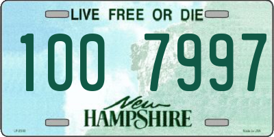 NH license plate 1007997