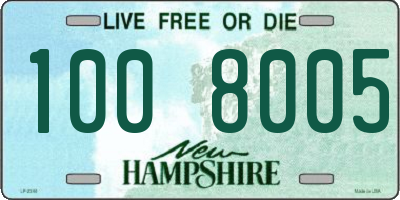 NH license plate 1008005