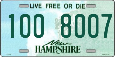 NH license plate 1008007