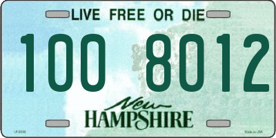 NH license plate 1008012