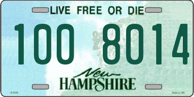 NH license plate 1008014