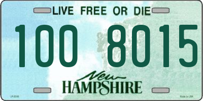 NH license plate 1008015