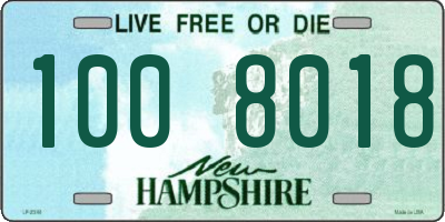 NH license plate 1008018