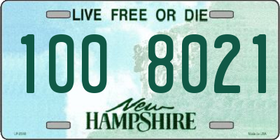 NH license plate 1008021