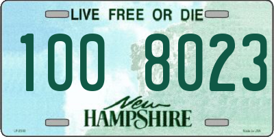 NH license plate 1008023