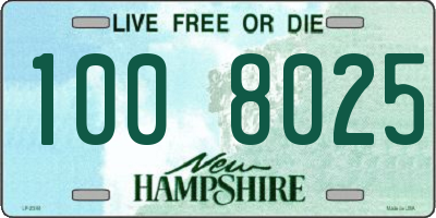 NH license plate 1008025