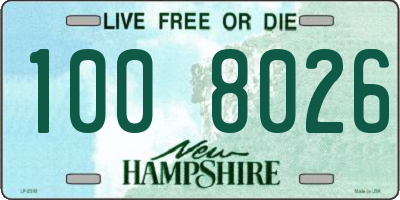 NH license plate 1008026