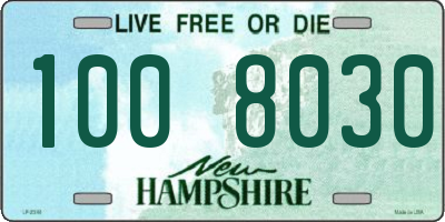 NH license plate 1008030