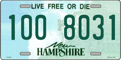 NH license plate 1008031