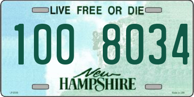 NH license plate 1008034