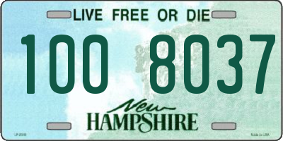 NH license plate 1008037