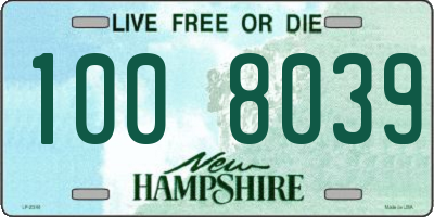 NH license plate 1008039