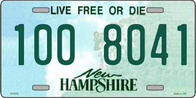 NH license plate 1008041