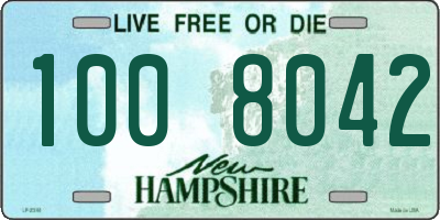 NH license plate 1008042