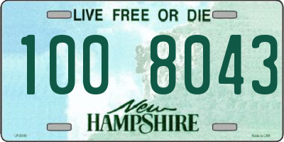 NH license plate 1008043