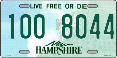 NH license plate 1008044