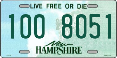 NH license plate 1008051