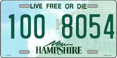 NH license plate 1008054