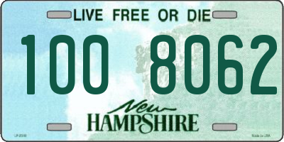 NH license plate 1008062