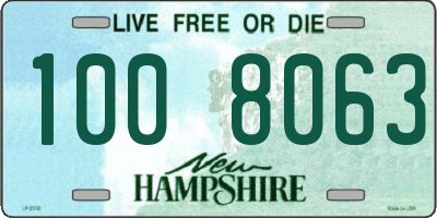 NH license plate 1008063