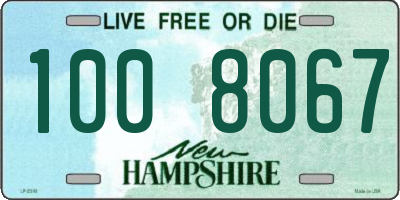 NH license plate 1008067