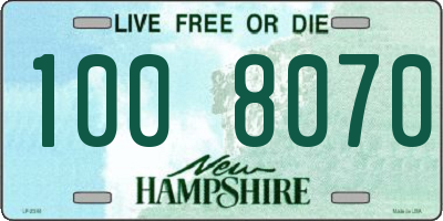 NH license plate 1008070