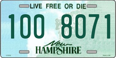 NH license plate 1008071