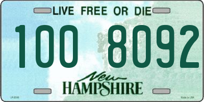 NH license plate 1008092