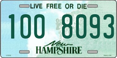 NH license plate 1008093