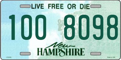 NH license plate 1008098