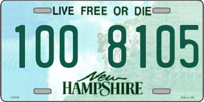 NH license plate 1008105
