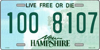 NH license plate 1008107