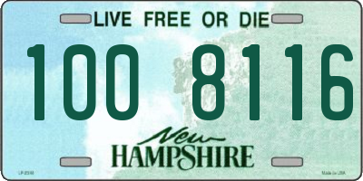 NH license plate 1008116
