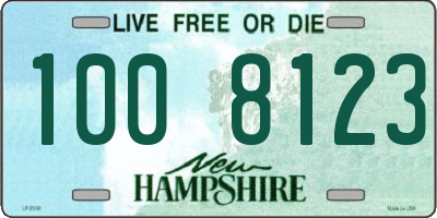 NH license plate 1008123