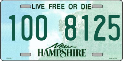 NH license plate 1008125
