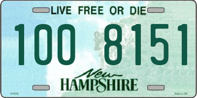 NH license plate 1008151