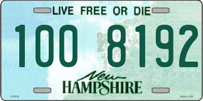 NH license plate 1008192