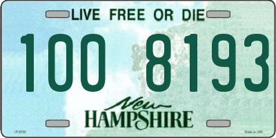 NH license plate 1008193