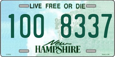 NH license plate 1008337