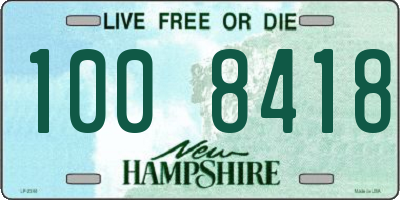 NH license plate 1008418
